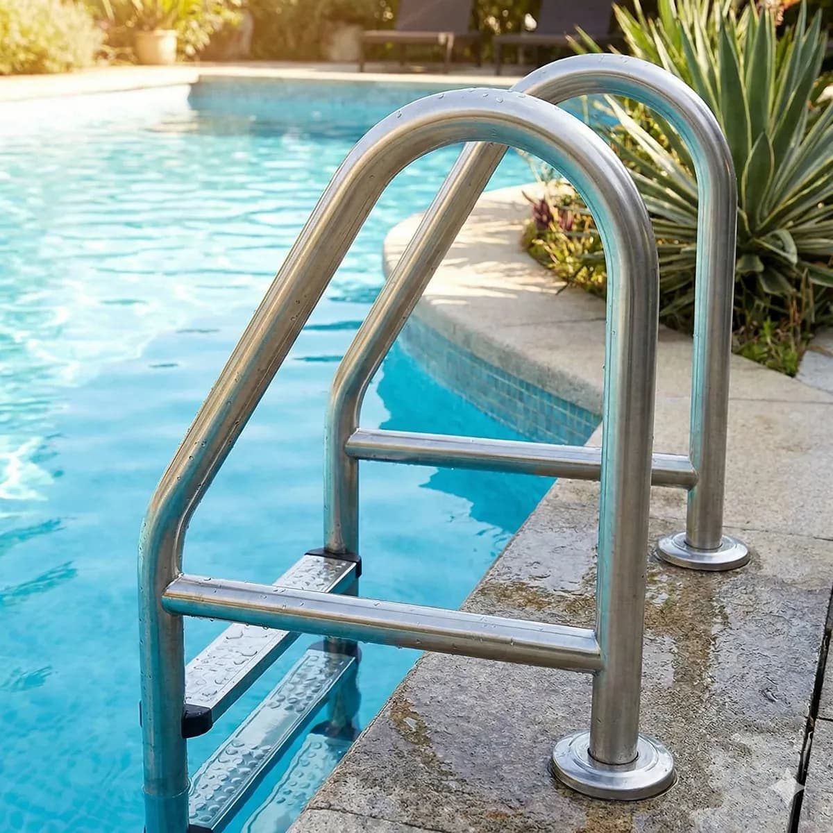 סולם נירוסטה 3 שלבים